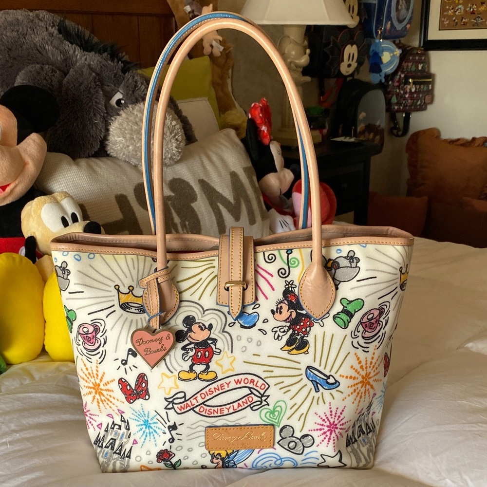 Dooney & Bourke Disney Tote Bag with Colorful Mickey Mouse Design